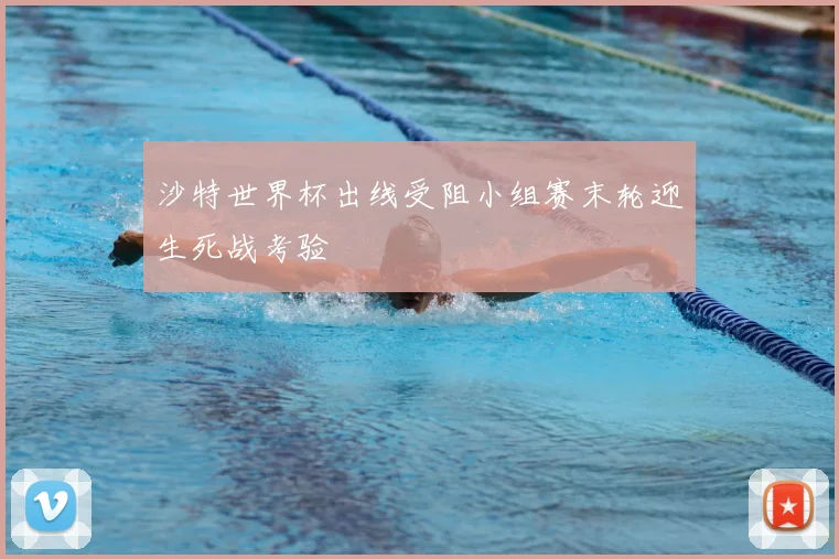 沙特世界杯出线受阻小组赛末轮迎生死战考验